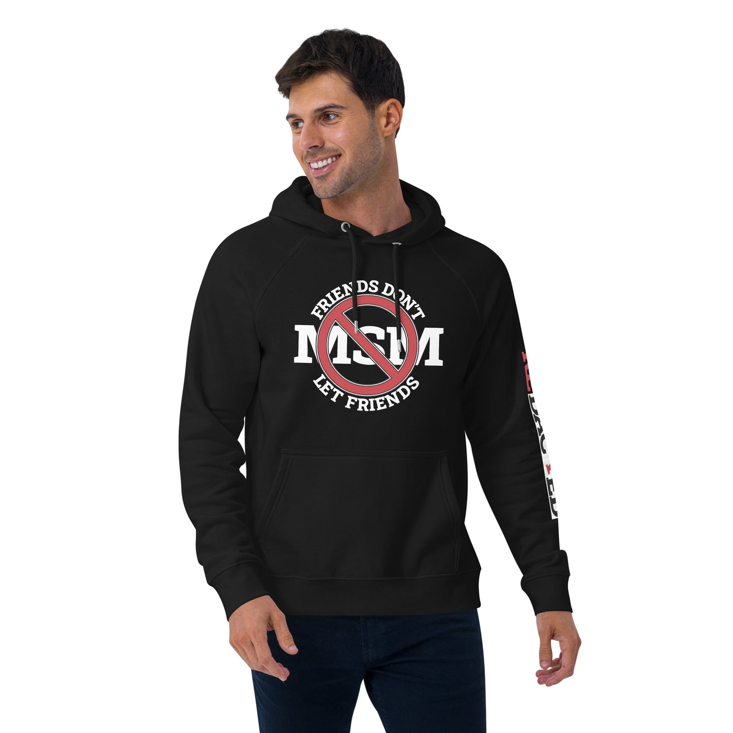 NO MSM Unisex eco raglan hoodie