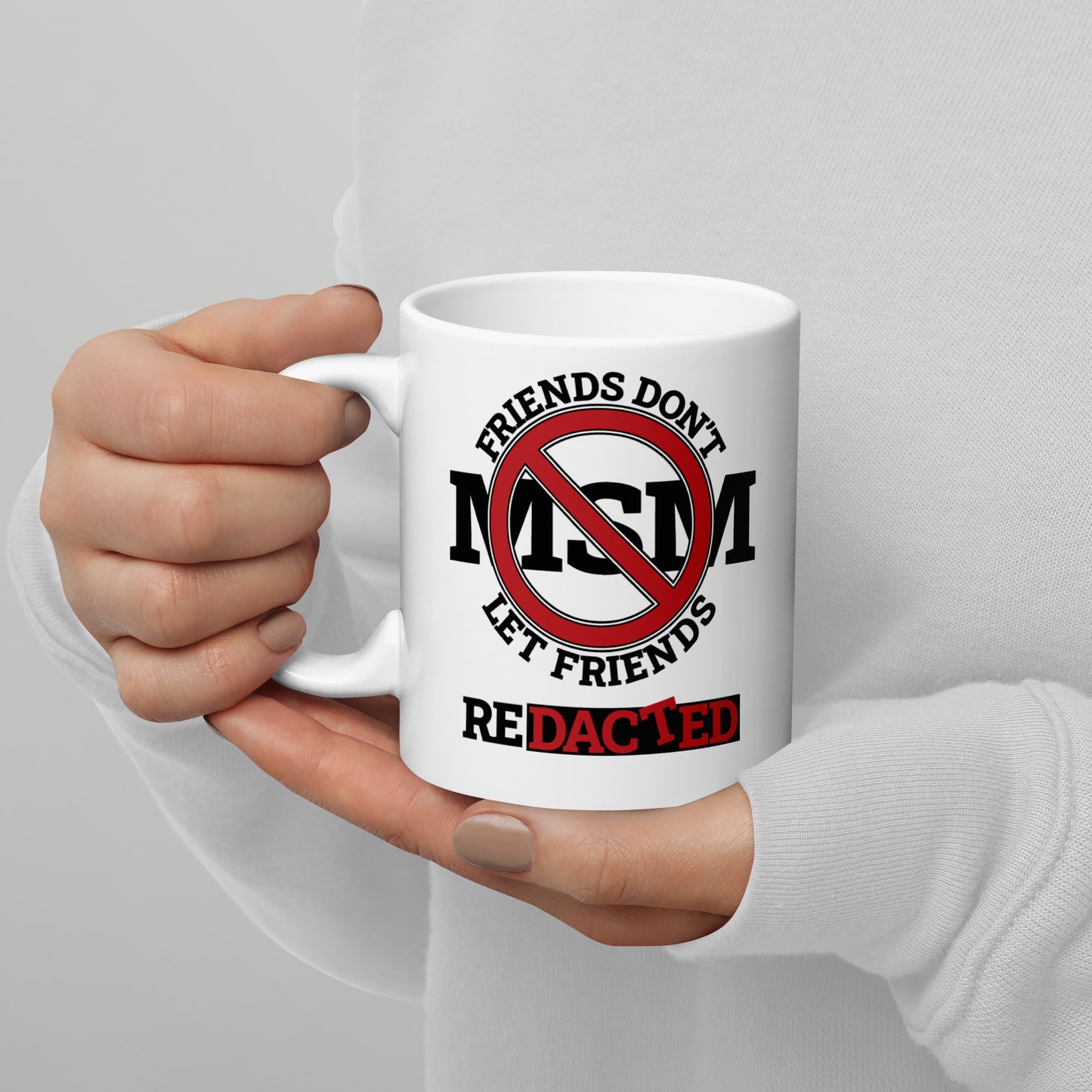 NO MSM White glossy mug