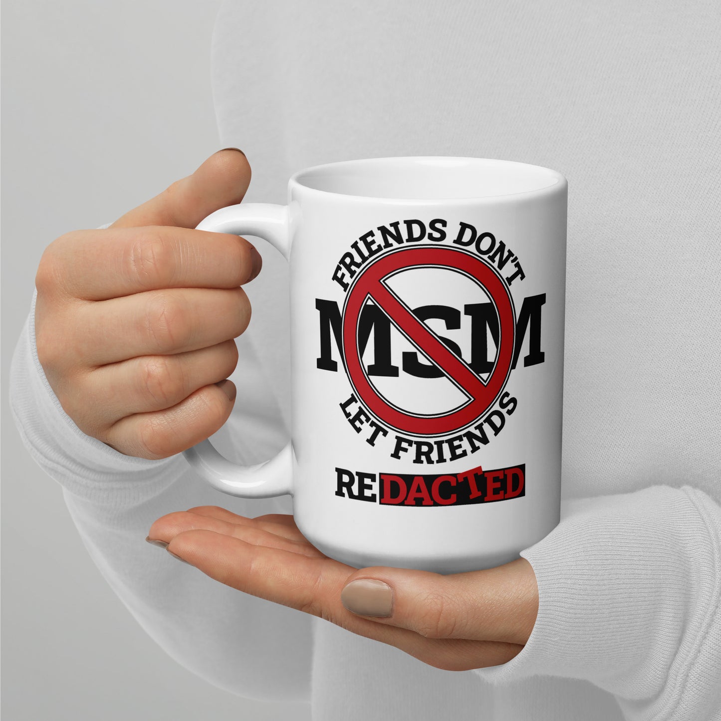 NO MSM White glossy mug