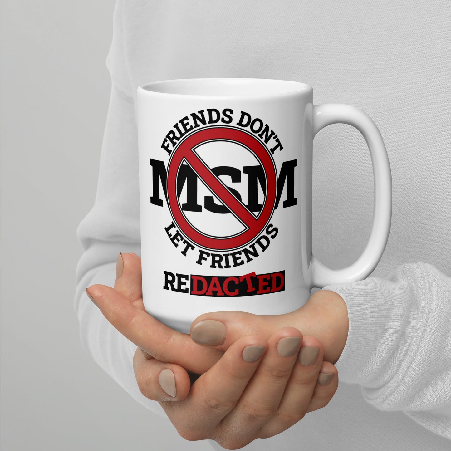 NO MSM White glossy mug