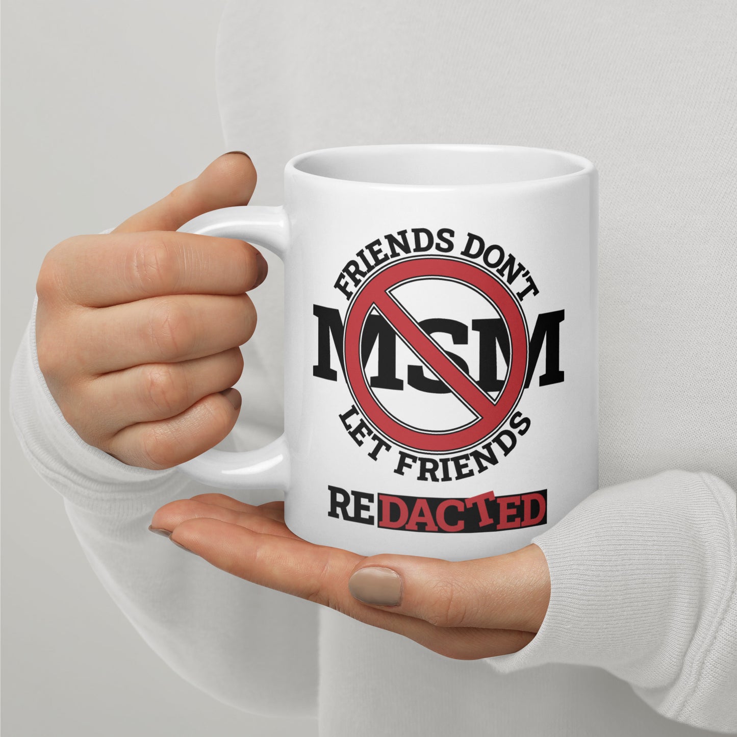 NO MSM White glossy mug