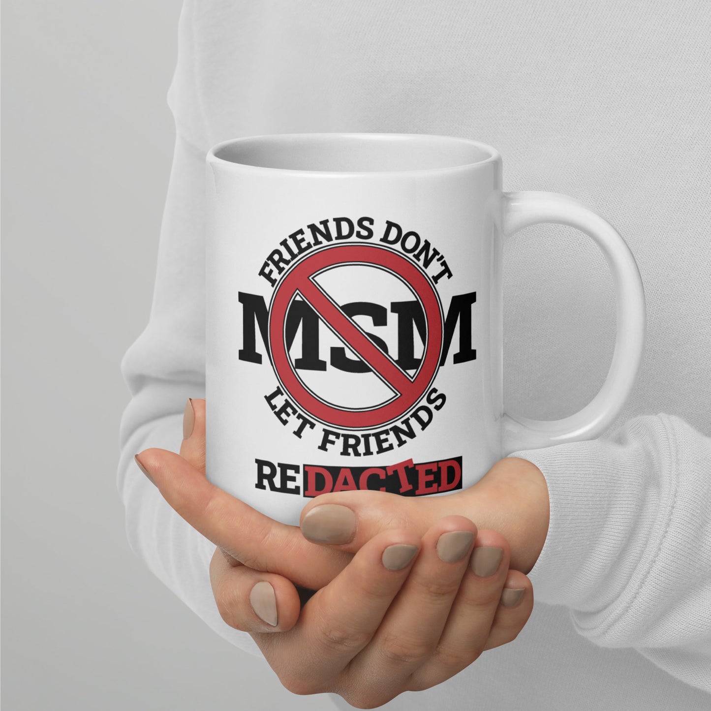 NO MSM White glossy mug