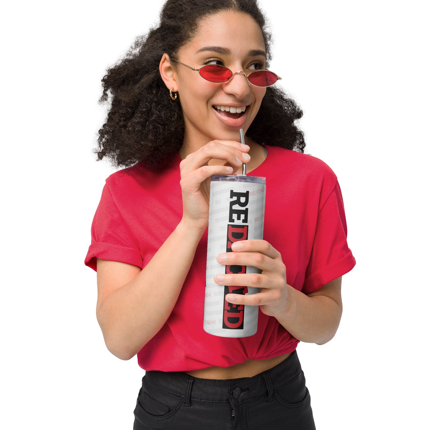 Redacted Logo Stainless steel tumbler