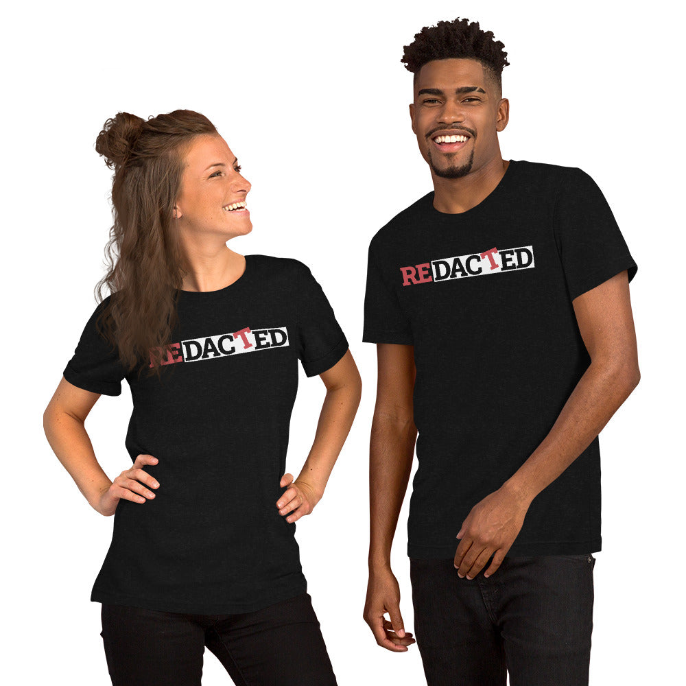 Redacted Red/White Logo Unisex t-shirt
