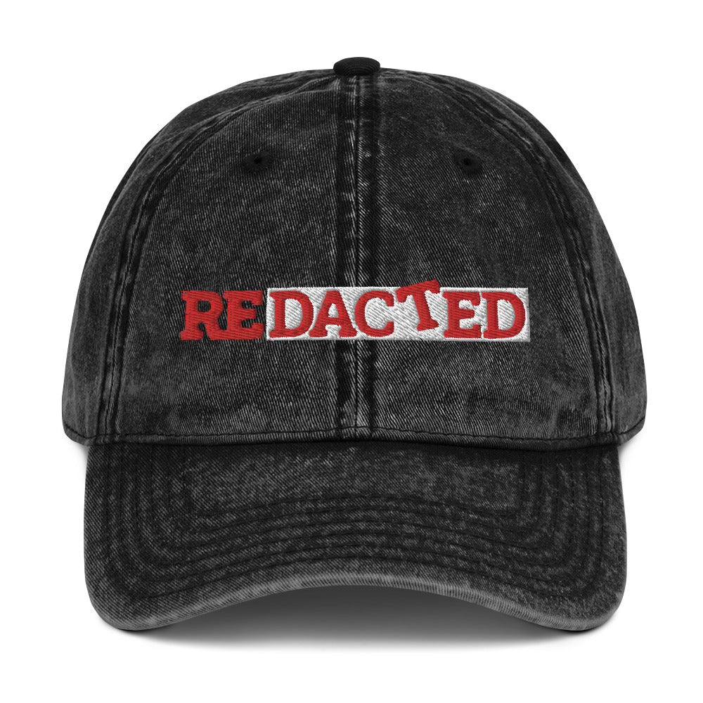 Redacted Vintage Cotton Twill Cap