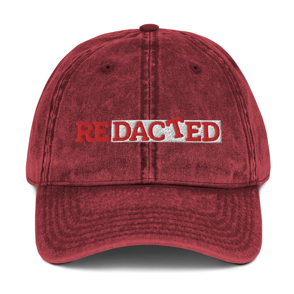 Redacted Vintage Cotton Twill Cap