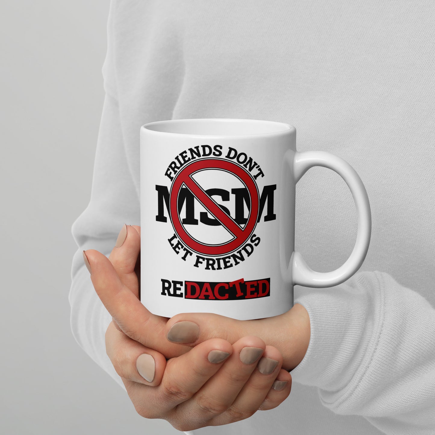 NO MSM White glossy mug