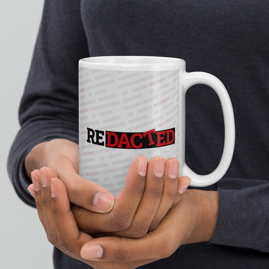 Redacted Color Logo White glossy mug
